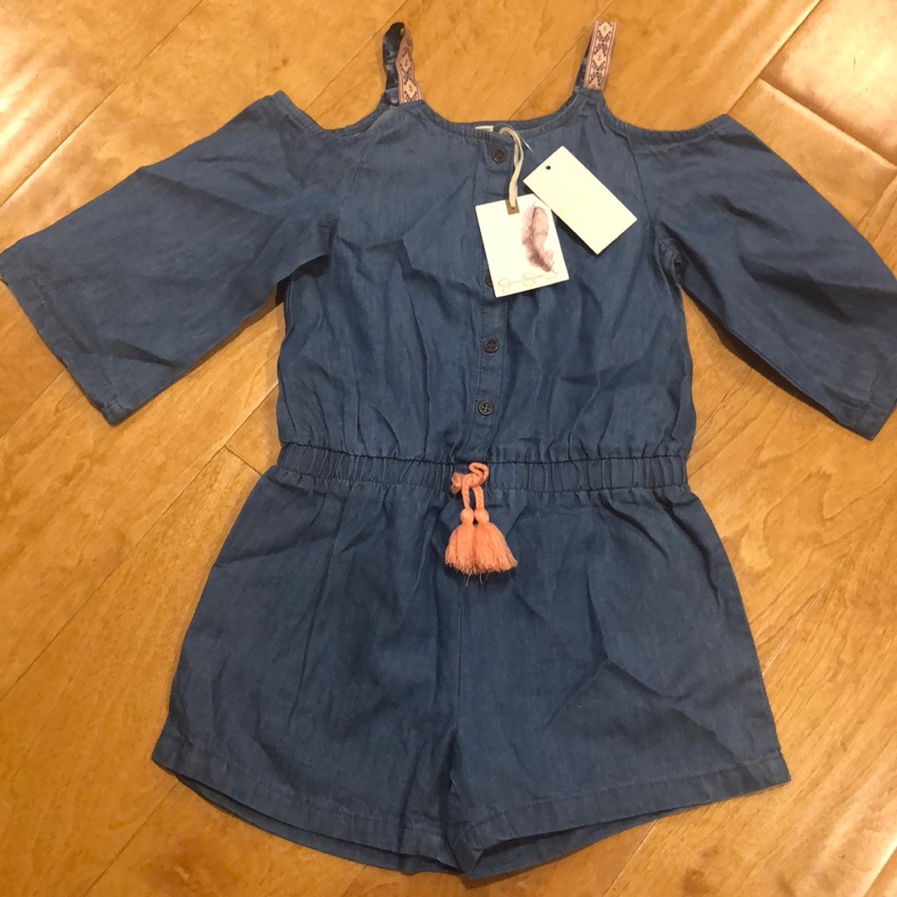 Girls jean romper